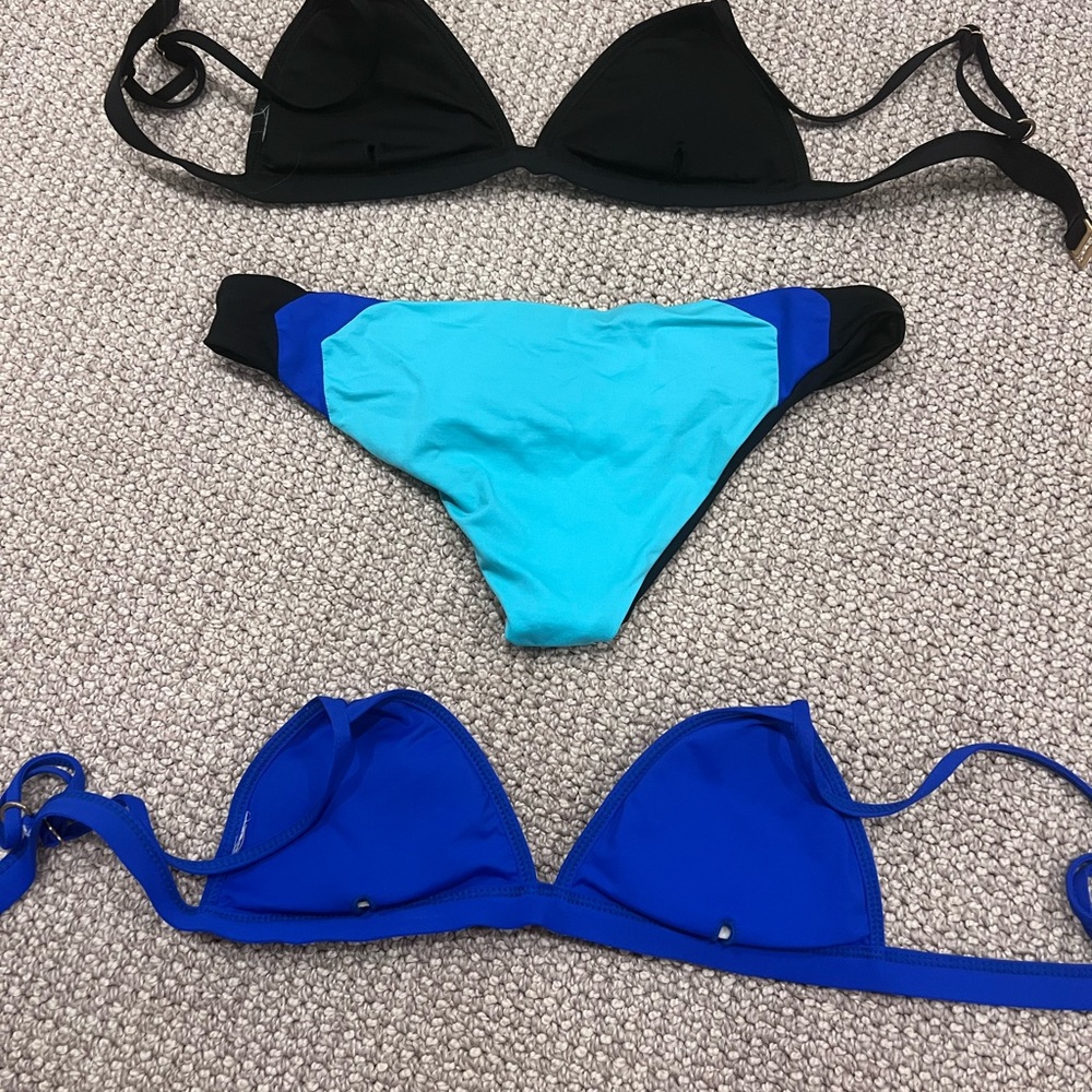 L *Space 3 Pc Bikini Color Block Reversible To So… - image 3